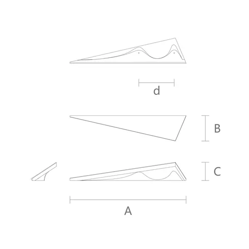 Triangular wood knobs for cabinets